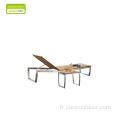 Chaise longue en acier inoxydable